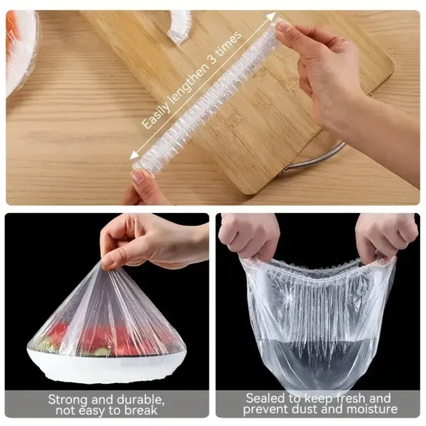 Disposable Food Bowl Covers - 100pcs Fresh-Keeping Kitchen Covers