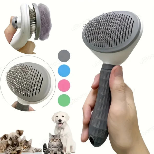 Pet Hair Removal Comb for Effortless Grooming of Dogs and Cats