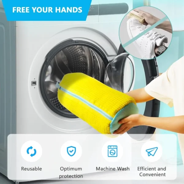 Durable Shoe Washing Bag – Protective Laundry Bag for All Shoe Types