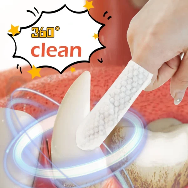 Pet Teeth Cleaning Finger Covers Wet Wipes Dog and Cat Oral Cleaning