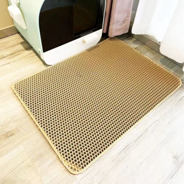 Large Cat Litter Mat – Easy Clean Double-Layer Litter Catcher