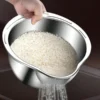 Stainless Steel Rice Washing Bowl – Multi-Purpose Kitchen Colander