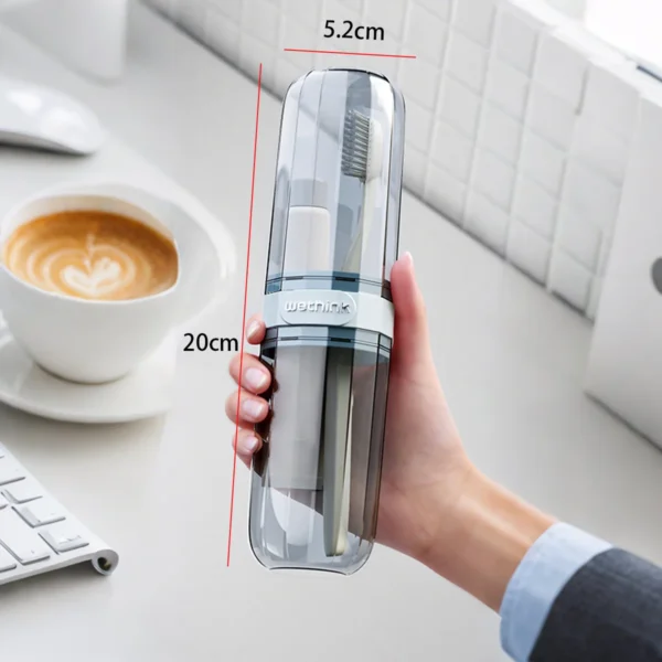 Travel Toothbrush Case - Portable Toothbrush & Toothpaste Holder
