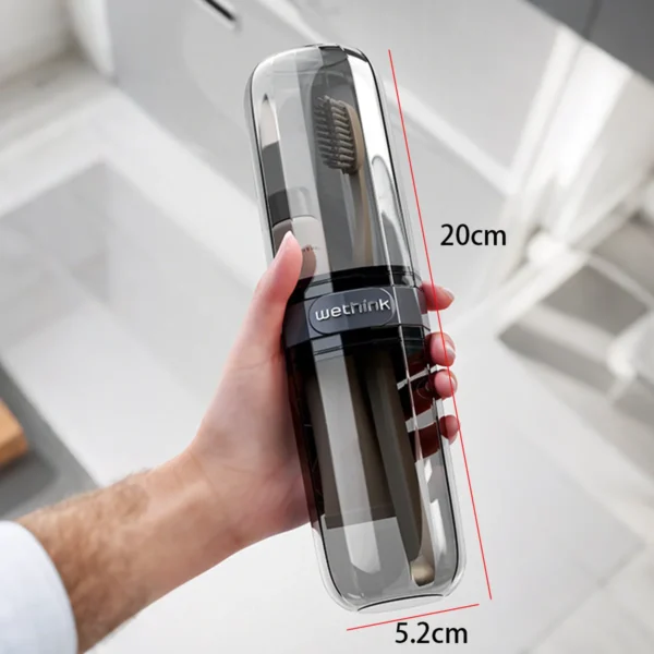 Travel Toothbrush Case - Portable Toothbrush & Toothpaste Holder