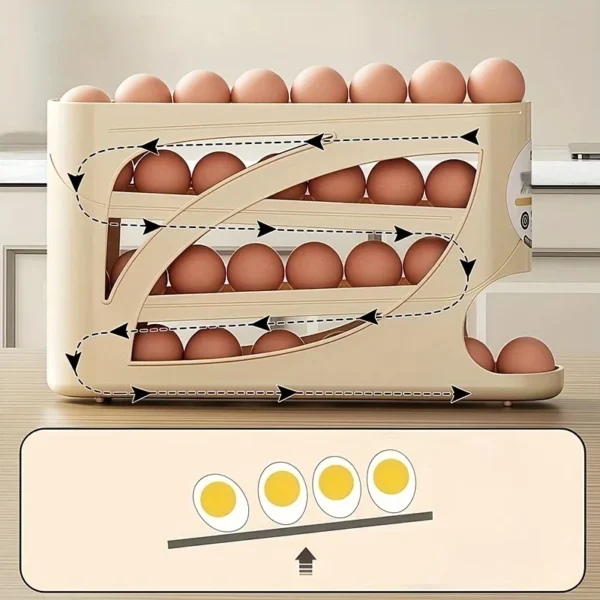S8dc33b7873784606b1ef24d1314cd29e2.webp 3-Tier Rolling Egg Holder โ Smart & Space-Saving Egg Storage Rack