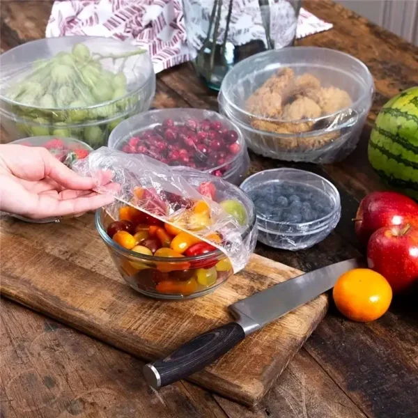 Disposable Food Bowl Covers - 100pcs Fresh-Keeping Kitchen Covers