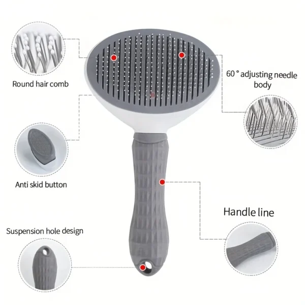 Pet Hair Removal Comb for Effortless Grooming of Dogs and Cats