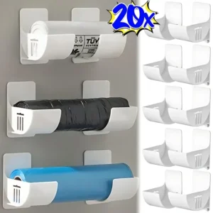 S3323b1039a3041d09186a0e9b44b5cfau.webp Wall Mounted Trash Bag Holder & Garbage Bag Dispenser – Space-Saving Kitchen Storage Organizer